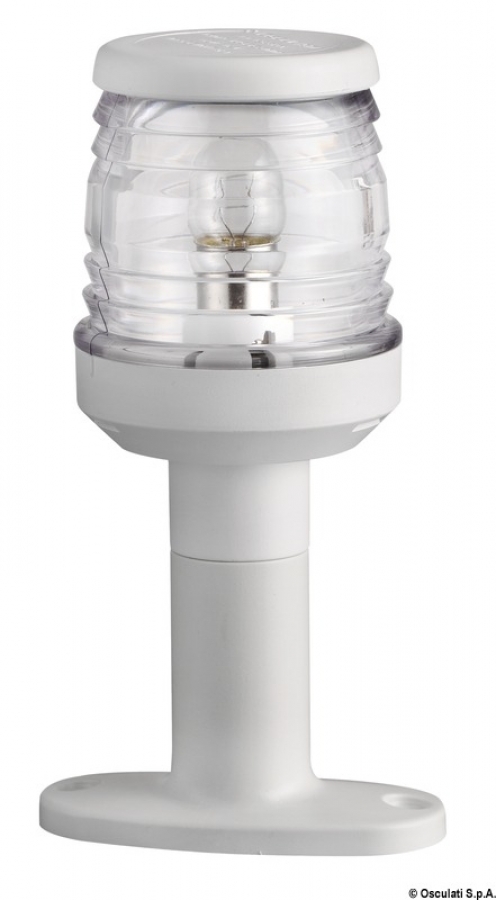 Classic 360° mast head light white base  60mm Ø 12V 10W Up to  L20m