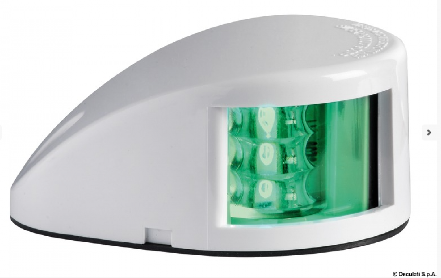 Mouse Deck navigation light green ABS body white  LED 0,4W