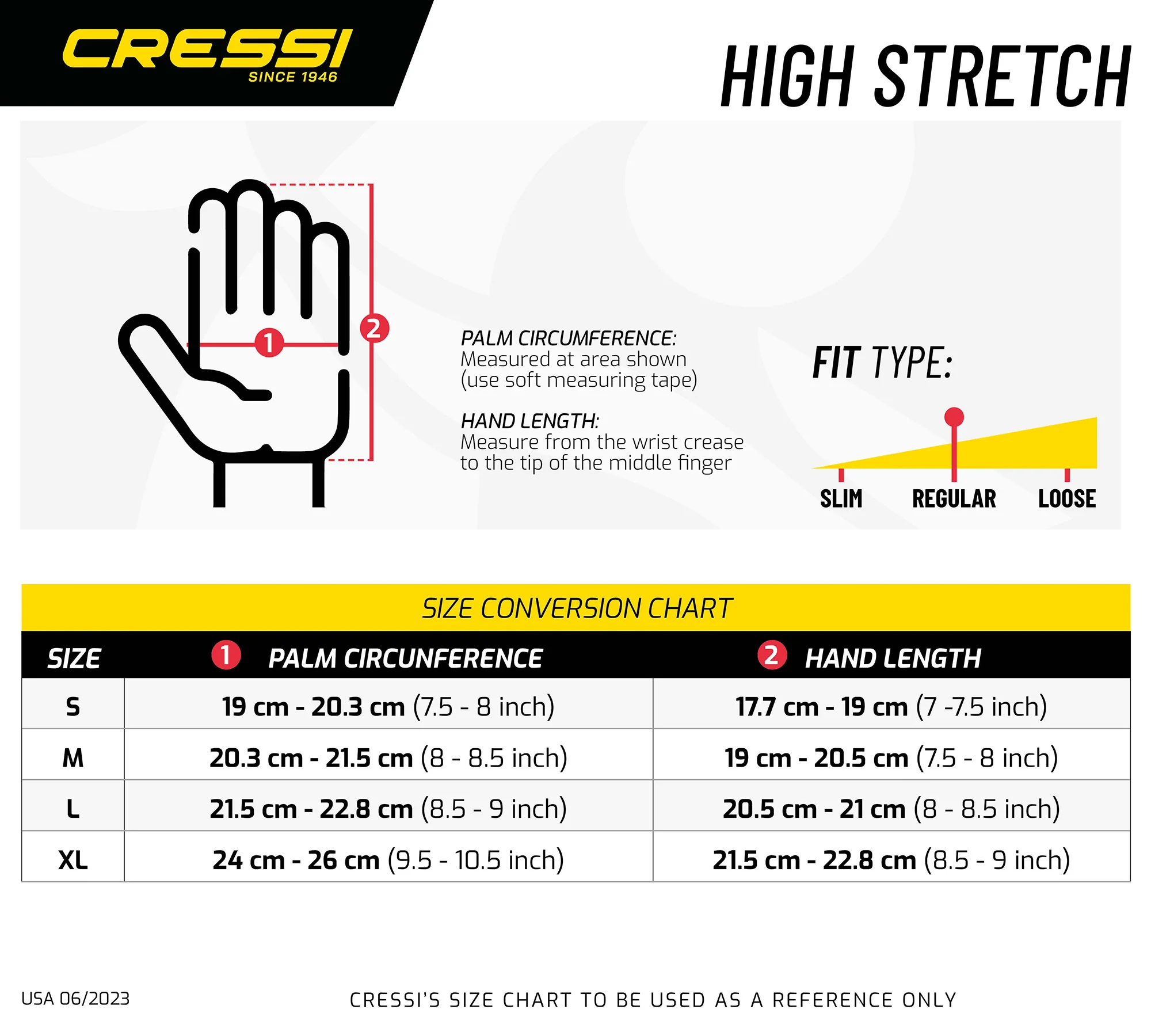 Neoprene gloves CRESSI High STRETCH 3.5mm Size S