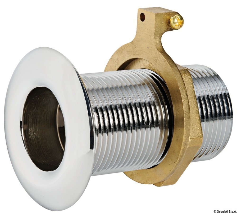 Sea cock chromed brass thread 3/4