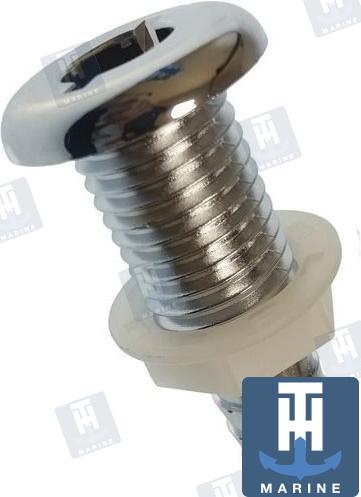 brite plate thru-hull fittings - input Ø19mm