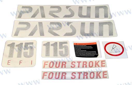 full set of f115 stickers, top cowling, F115-09090000