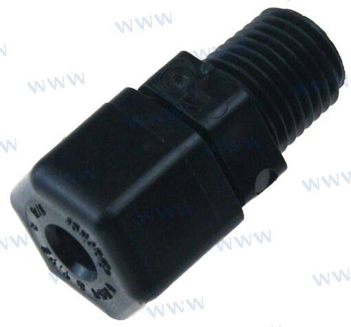 conn 3/8mptx1/2tu plastic