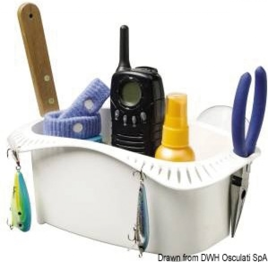 Cockepit Caddy white plastic object holder 235x120x100mm