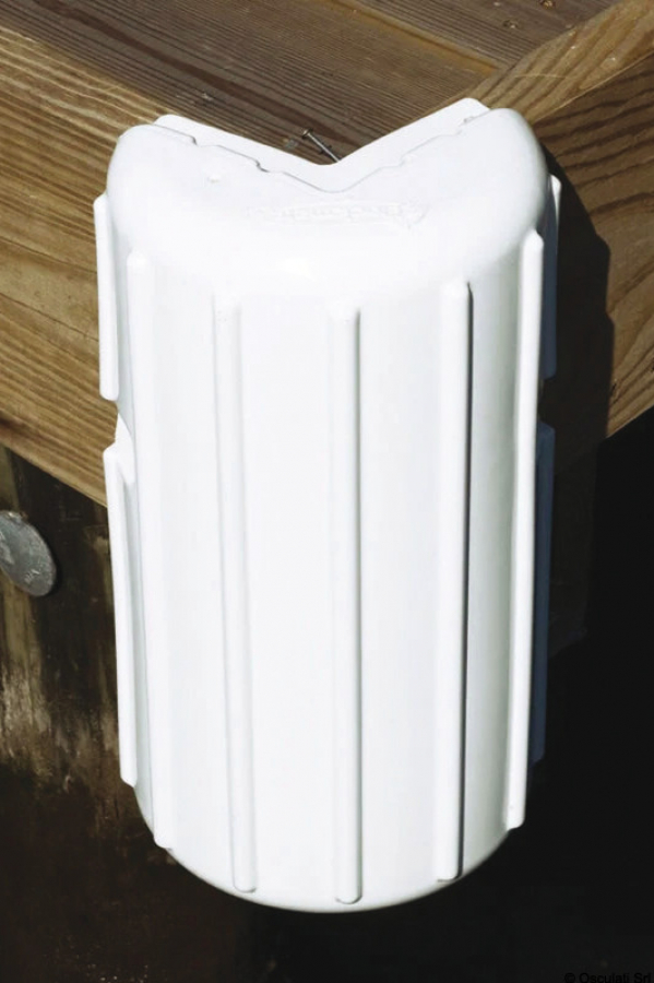 Dock guard - on the corner - white, L-38.5 cm, 18 cm in diameter