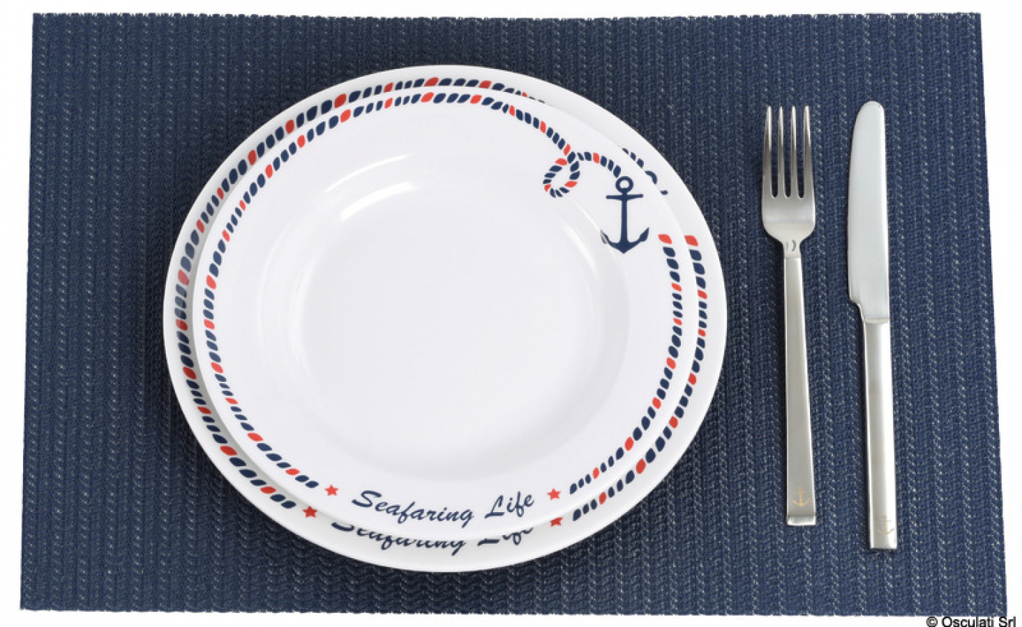 Anti-skid set tablemat blue 4pcs