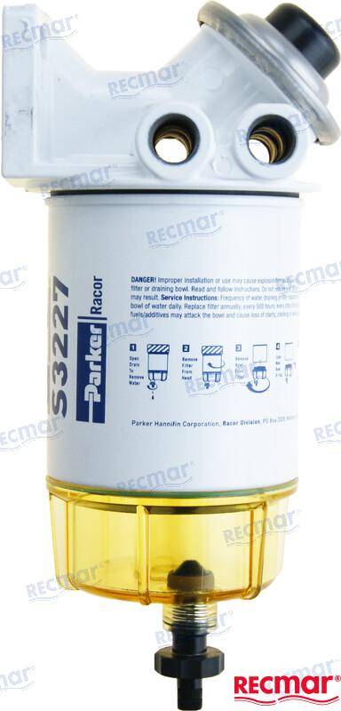 gasoline filter with bracket
