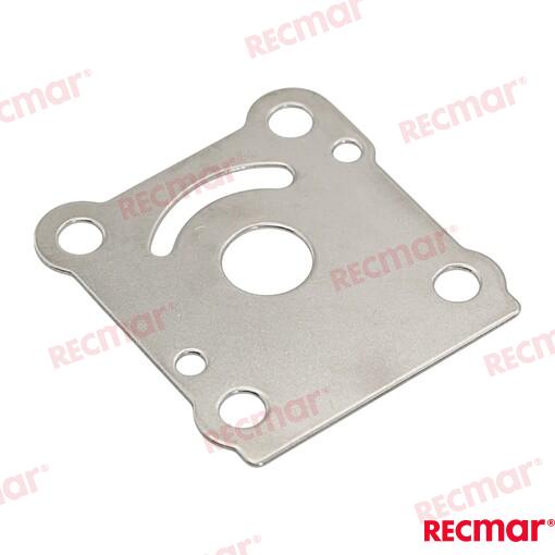 Water pump base plate OEM: Mercruiser: 11592M; Yamaha: 6G1-44323-00, 6G1-44323-00-00, 6G14432300
