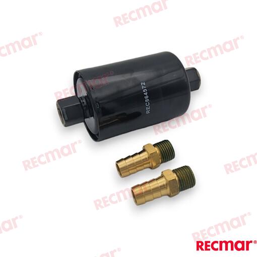 Fuel filter for Mercruiser gasoline engines OEM: Mercruiser: 35-864572, 35-864572T, 864572, 864572T, 864572T01
