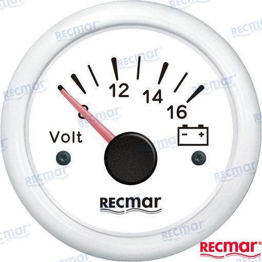 voltmeter 8-16v white