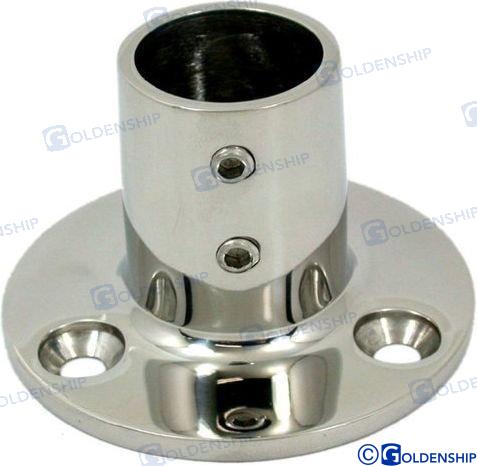 Round base 90º Tube Ø25mm Base Ø67mm AISI316