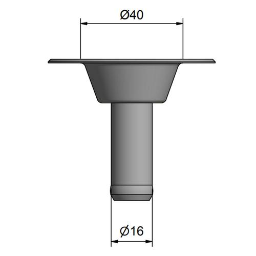 Roca Breather valve for fuel tank 16mm 90 degree straight, SS