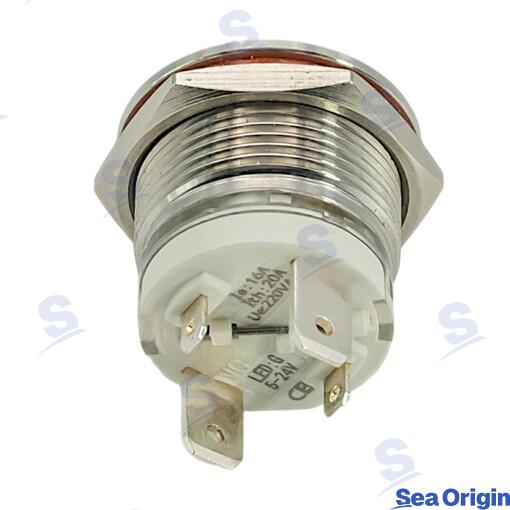 20A ON-OFF Switch, White, IP65, Stainless Steel