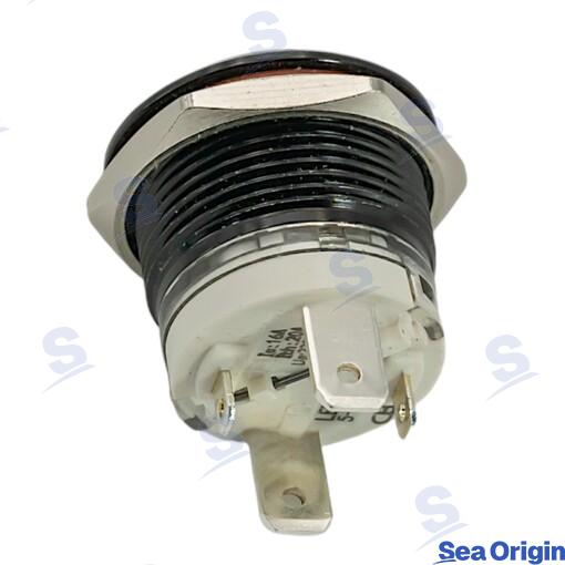 20A ON-OFF Switch, Blue, IP65, Black Aluminum