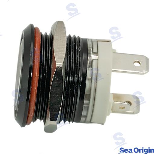 20A ON-OFF Switch, Blue, IP65, Black Aluminum