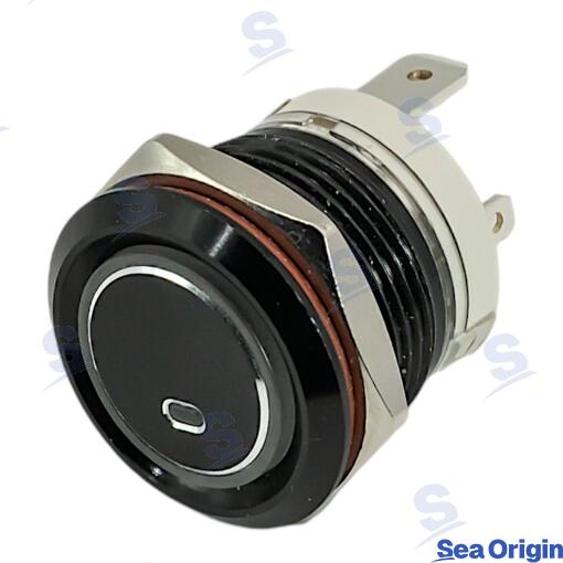 20A ON-OFF Switch, Blue, IP65, Black Aluminum