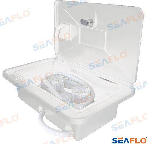 external shower - white box