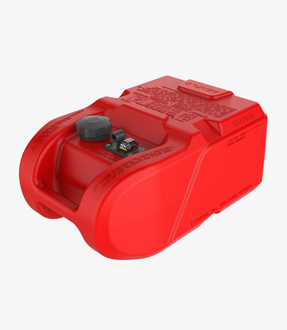 Portable fuel tank SEAFLO with level sensor 24L, red