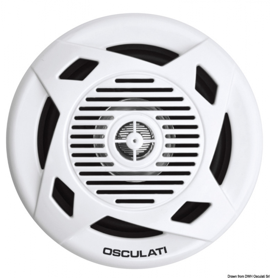 Dual cone loudspeakers 6.5" 2x60 W white