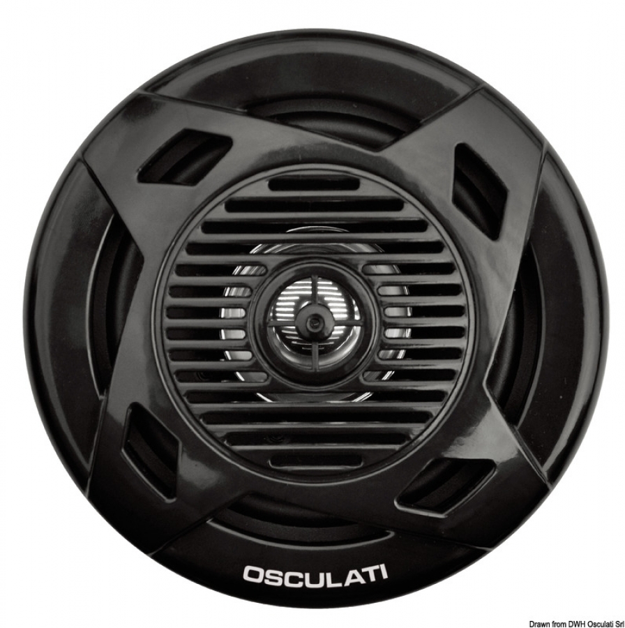 Dual cone loudspeakers 6.5" 2x60 W black