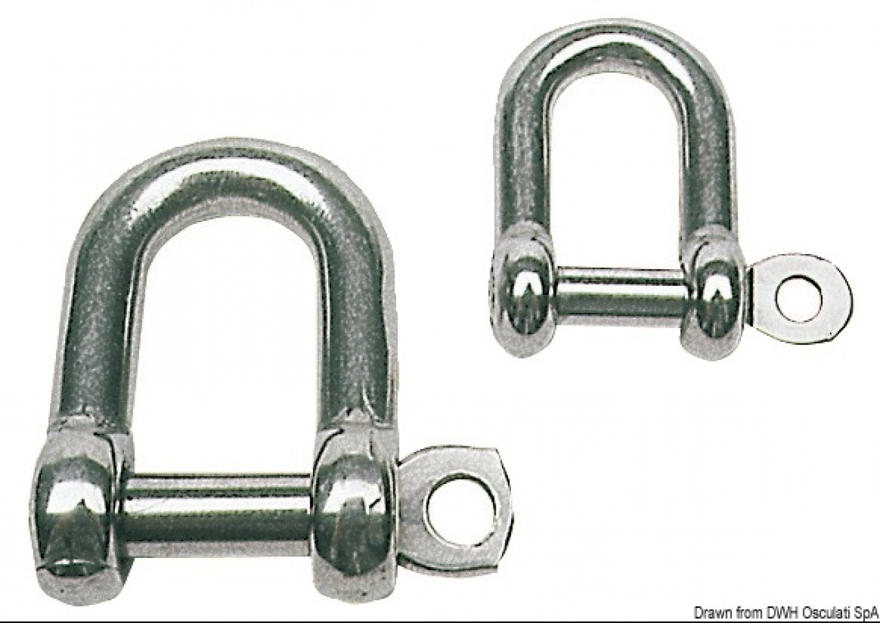 Скоба из нержавеющей стали AISI 316  A 4mm B 8mm D 8mm L1 - 16mm  BL550kg WL-138kg