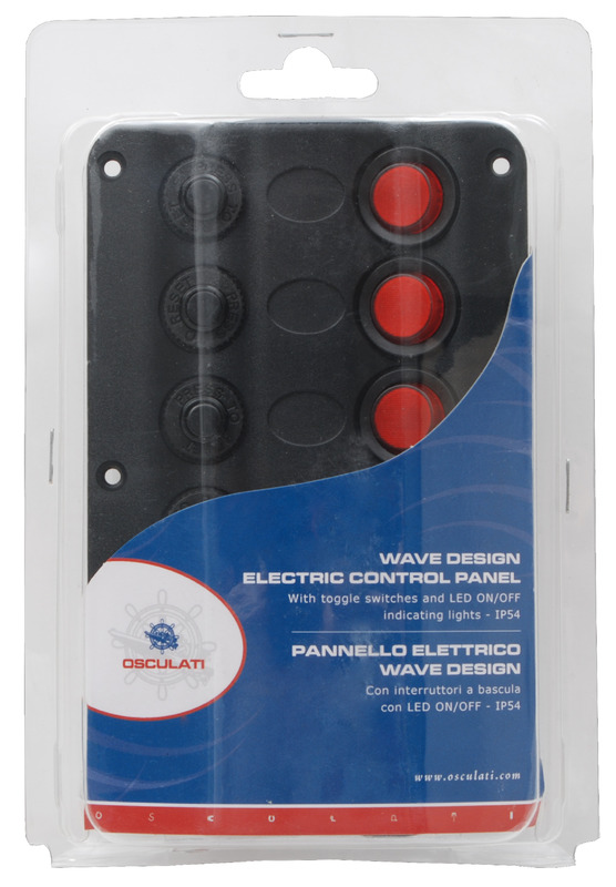 Wave electric control panel 4 switches and fuses 4Ax1 + 6Ax1 + 8Ax1 + 10Ax1 110mm x 100mm  IP54