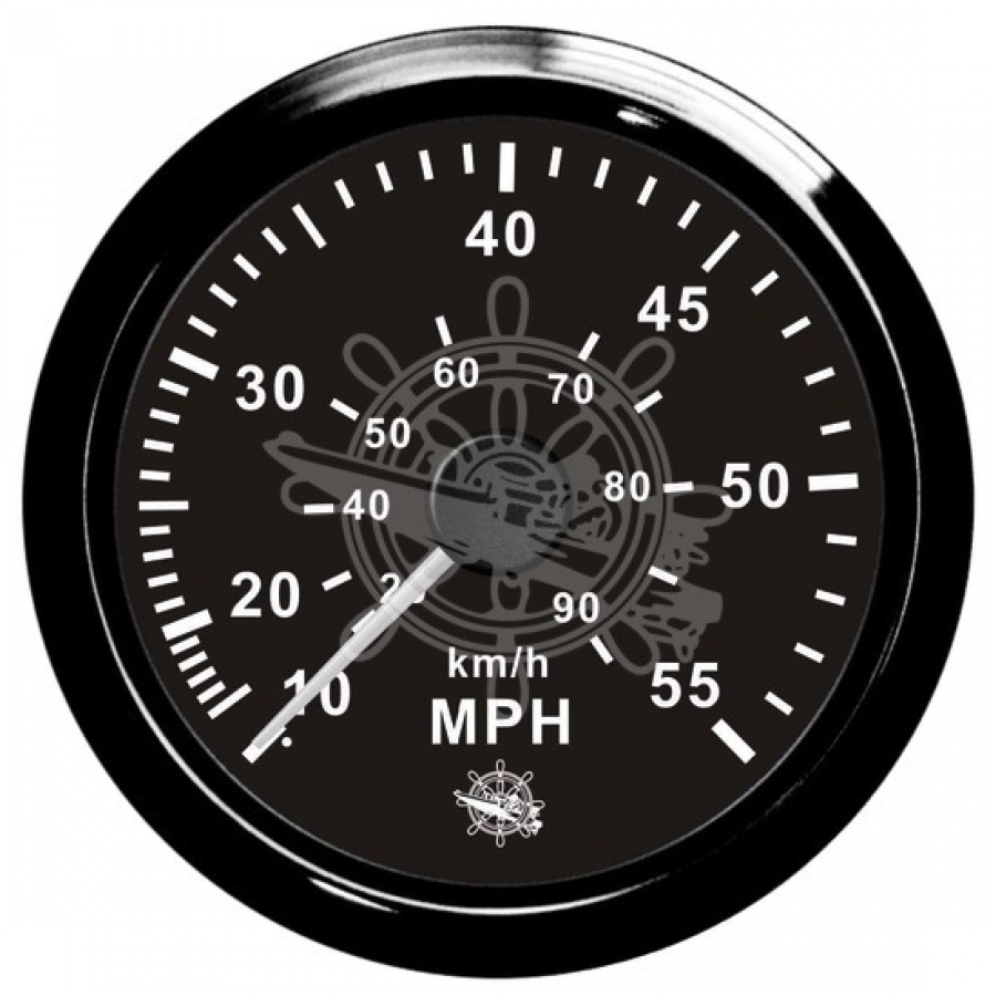 Спидометр 0-55 MPH черный / хром