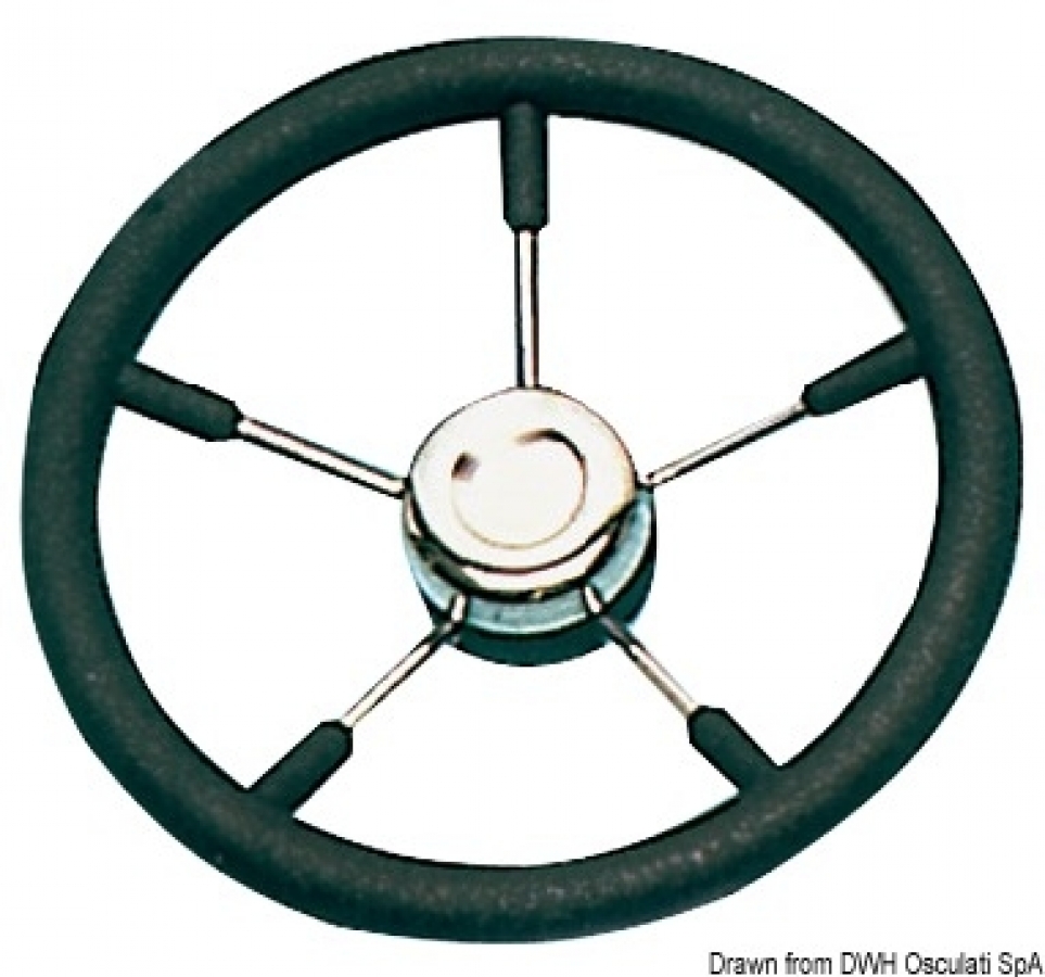 Soft polyurethane steering wheel black Ø320 mm