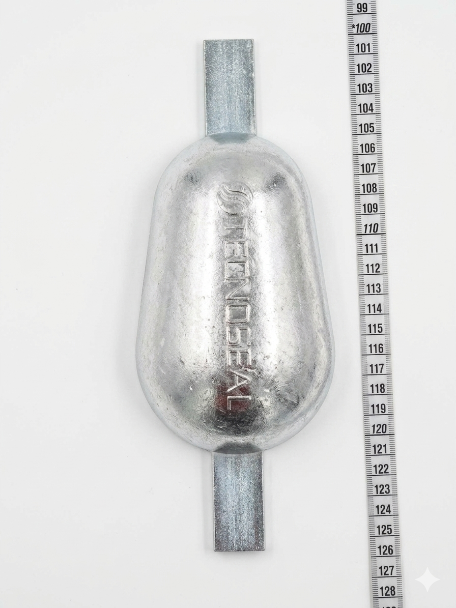 Aluminium anode Tecnoseal 1.2kg 25x10x5.5cm