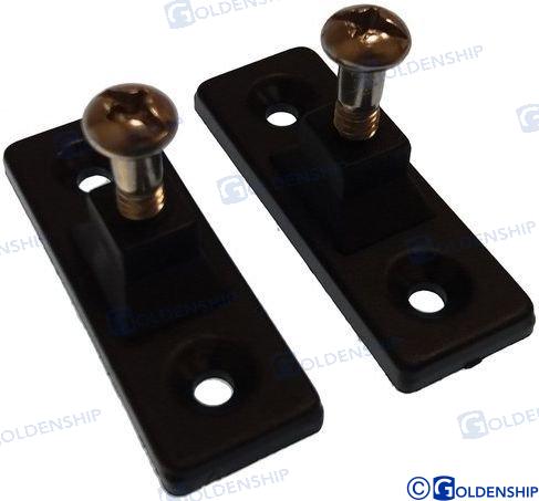 side mount nylon black 2 pcs - 61 x 21mm