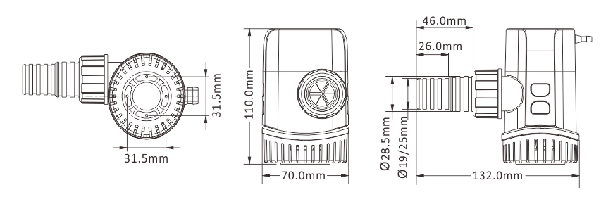 Bilge pump 12V 800GPH 50l/min 12V 3.5A - Seaflo SFBP1-G800-13A