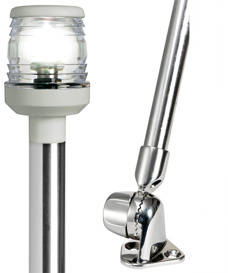 Aerodinamics light pole white plastic 60 cm 12V 10W