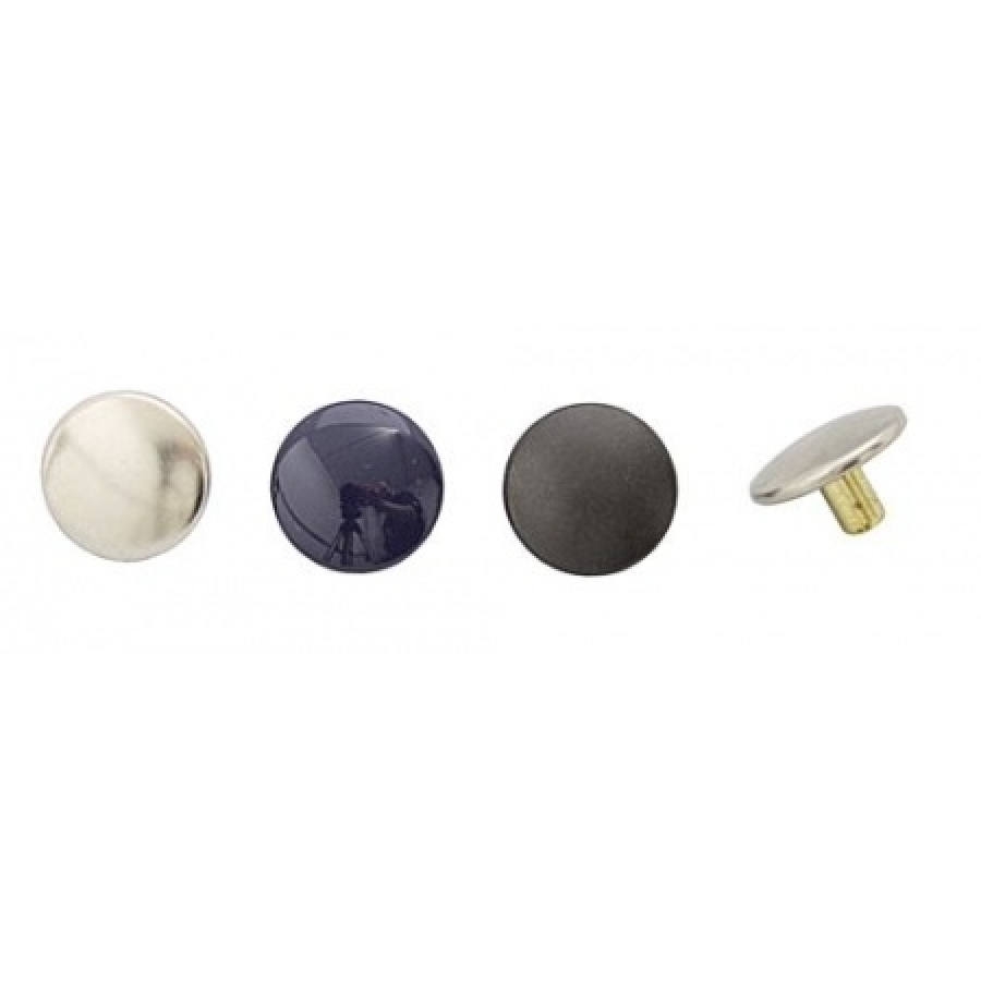 Push buttons Ø4.4mm - black - nickel-plated brass - DURABLE®DOT® system