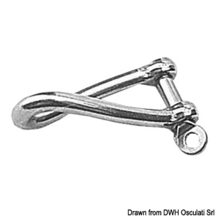 Twisted shackle made of investment cast 5 mm AISI316