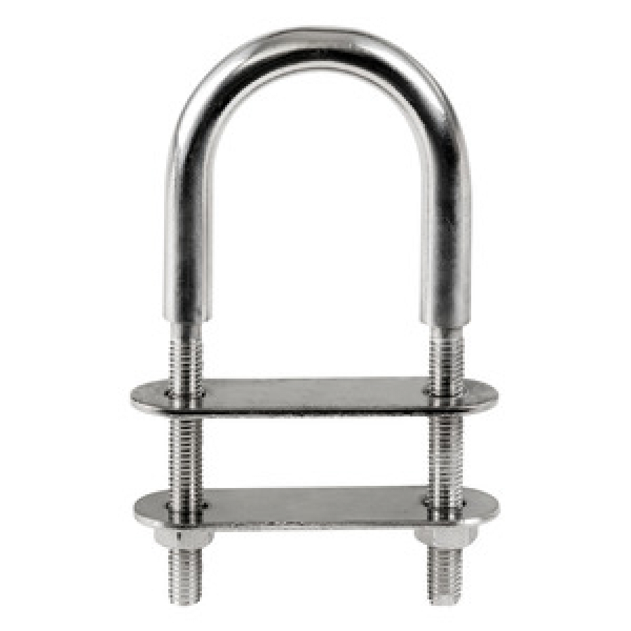 U-Bolt D-110mm, F-63mm, G-15mm, C-64mm, A-10mm, B-Ø8mm AISI316
