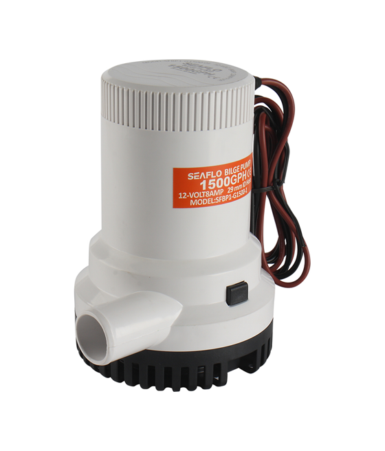 Water pump 2000GPH 12V 10A Output D29mm 126l/min Seaflo SFBP1-G2000-01