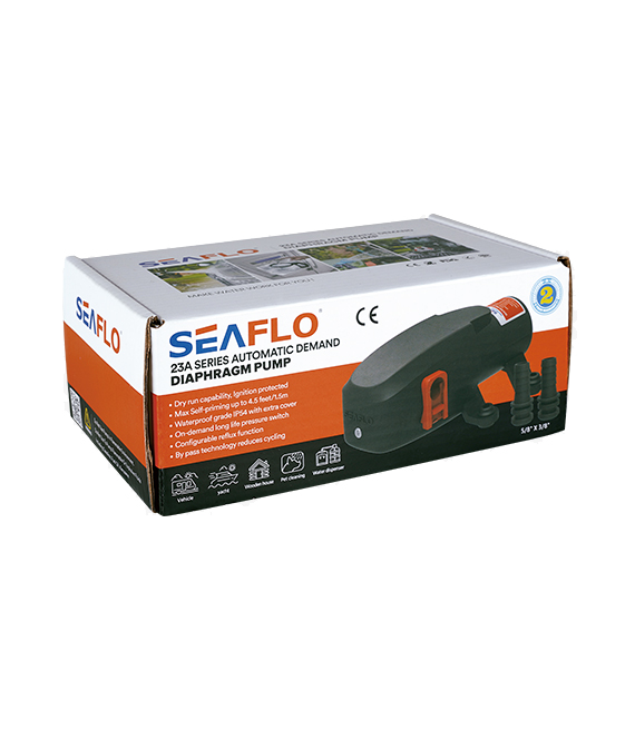 Water pump Seaflo 12V 5.6LPH 40psi AUTO for clean water - Maximum temperature 60C - SFDP1-015-040-23A