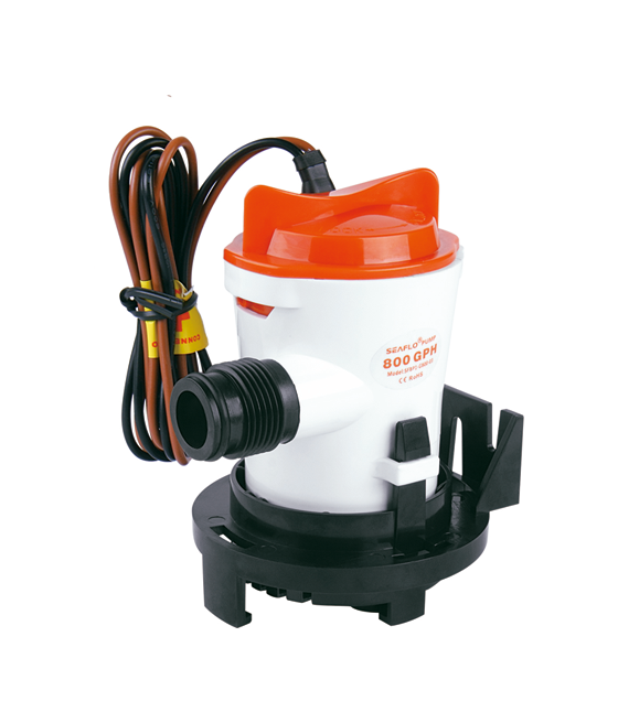 Water pump 800GPH 12V 4A 50l/min Outlet 19mm - Seaflo SFBP1-G800-03