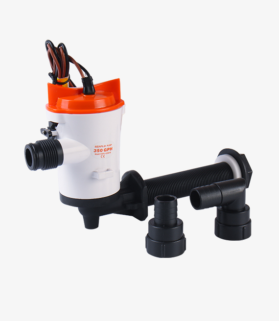 Водяной насос Seaflo LiveWell 350GPH 22l/min 12V 1A - выход 19 мм - для ящиков для рыбы - SFBP1-G350-05
