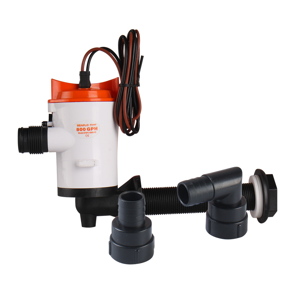 Water pump LIVEWELL 800GPH 50l/min 12V 4A Outlet 19mm - for fish boxes - Seaflo SFBP1-G800-05
