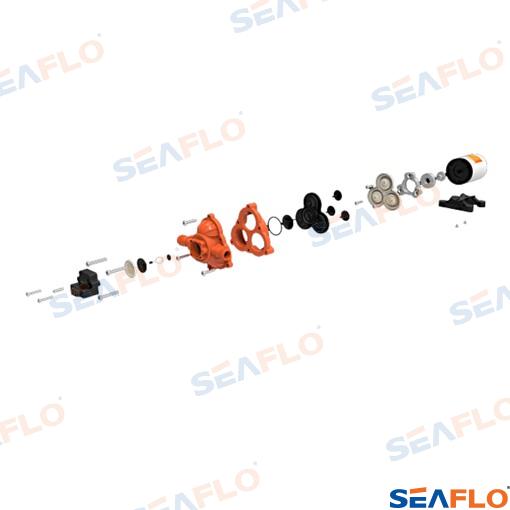 Fresh water diaphragm pump series 33 Seaflo 12V 11.6l/min 3.1Bar 45psi Ø1/2" 14MNPT SFDP1-030-045-33