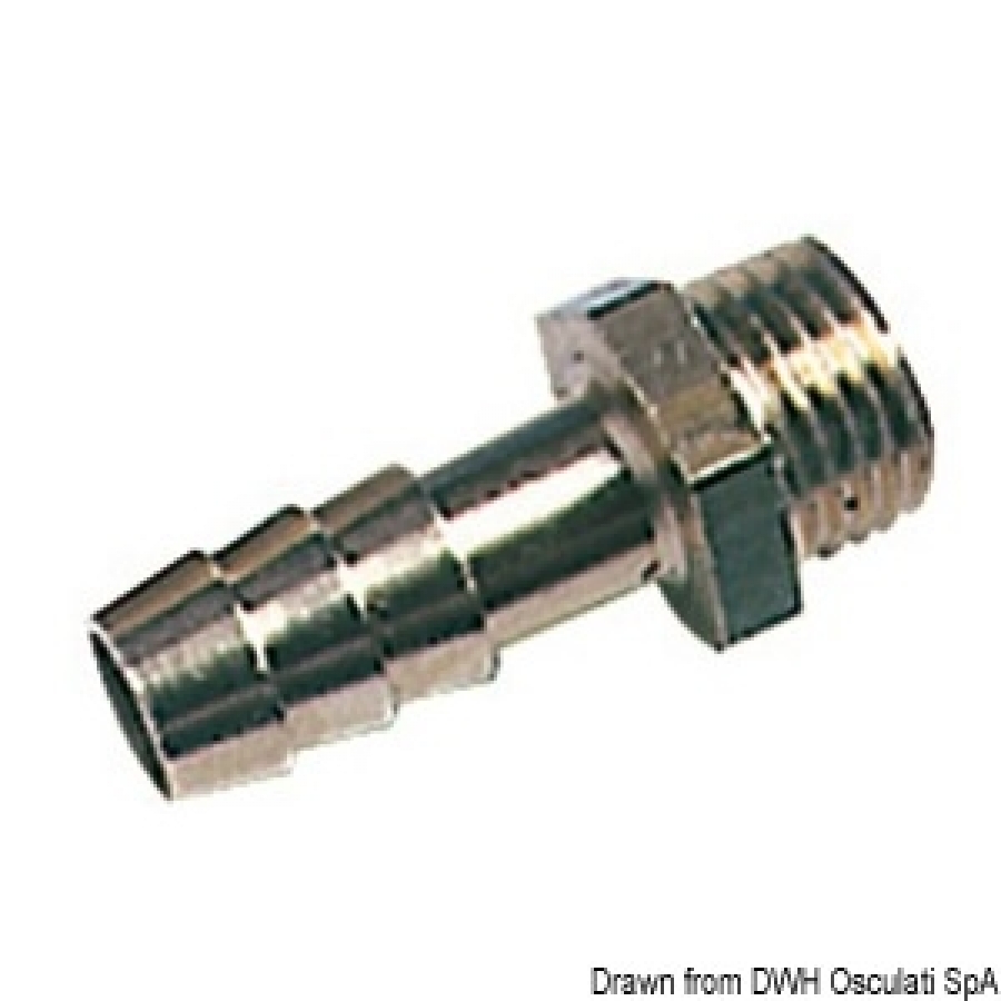 Hose fitting with hose adaptor 8 mm brass