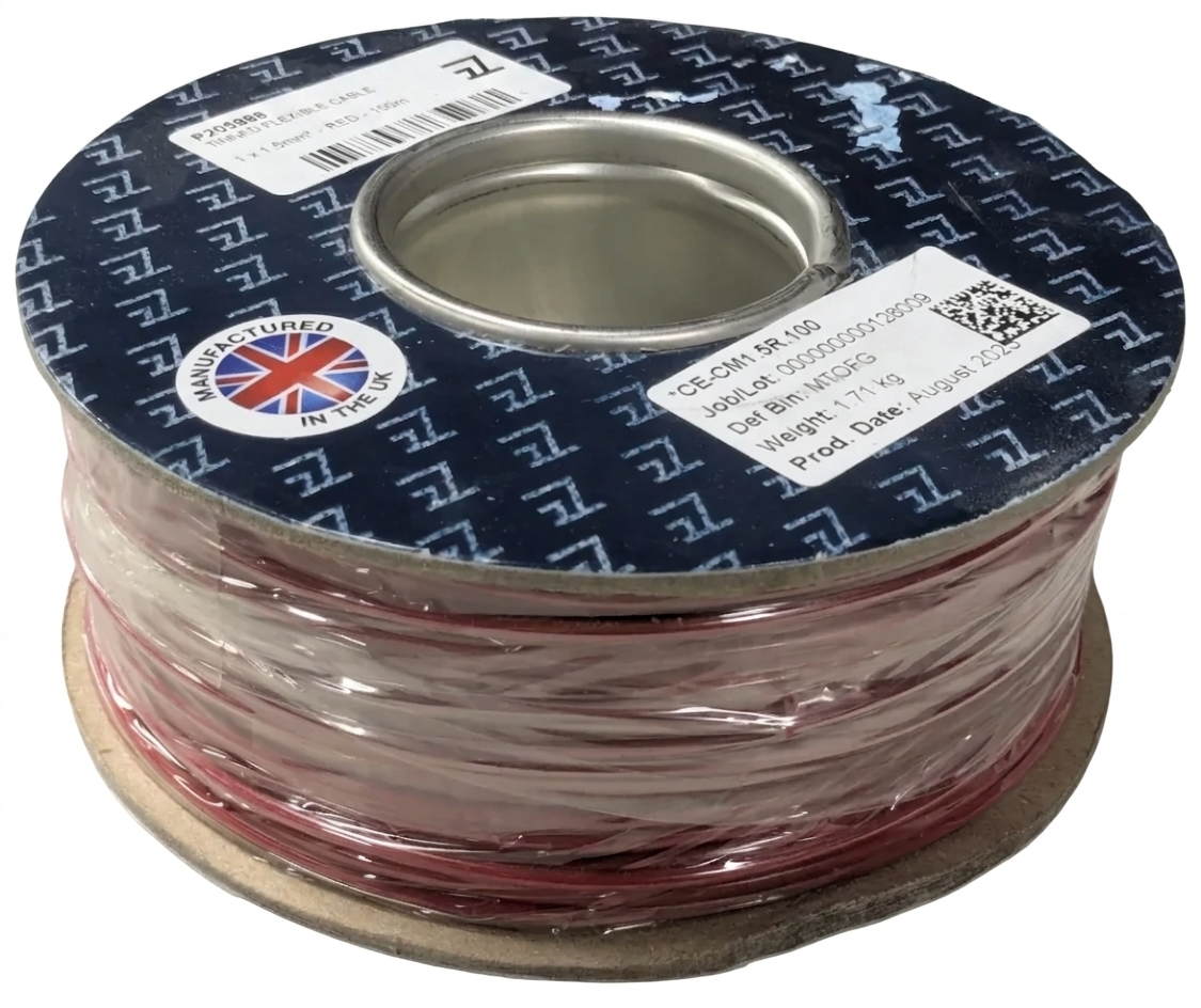 Wire 1.5mm2 tinned copper - red - PVC sheath - 1m