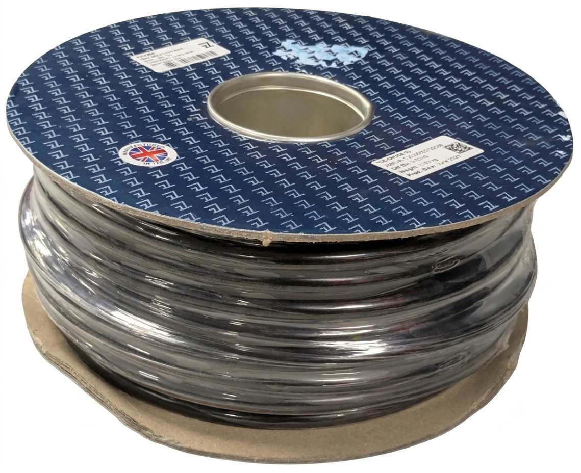 Wire 25mm2 tinned copper - black - PVC sheath - 1m