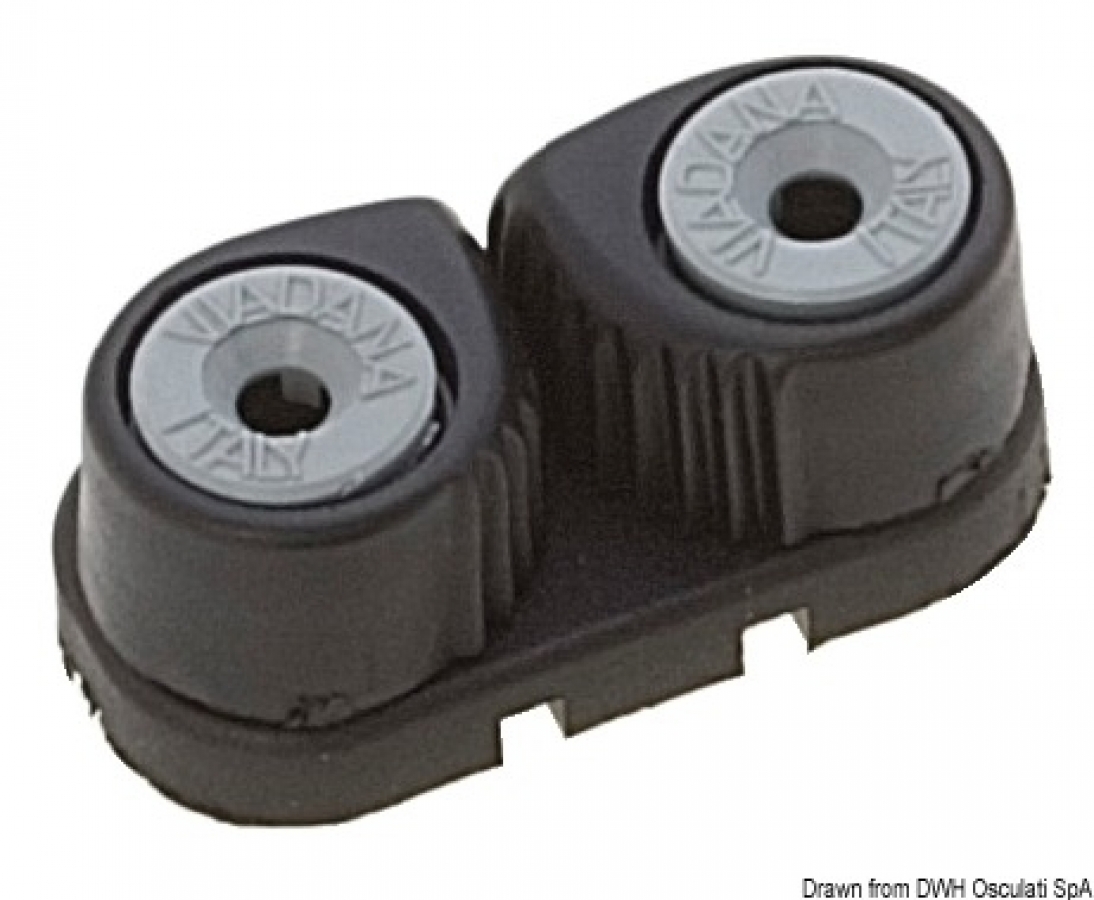 Clam cleat carbon fibre 3/8 mm 47x23x20mm